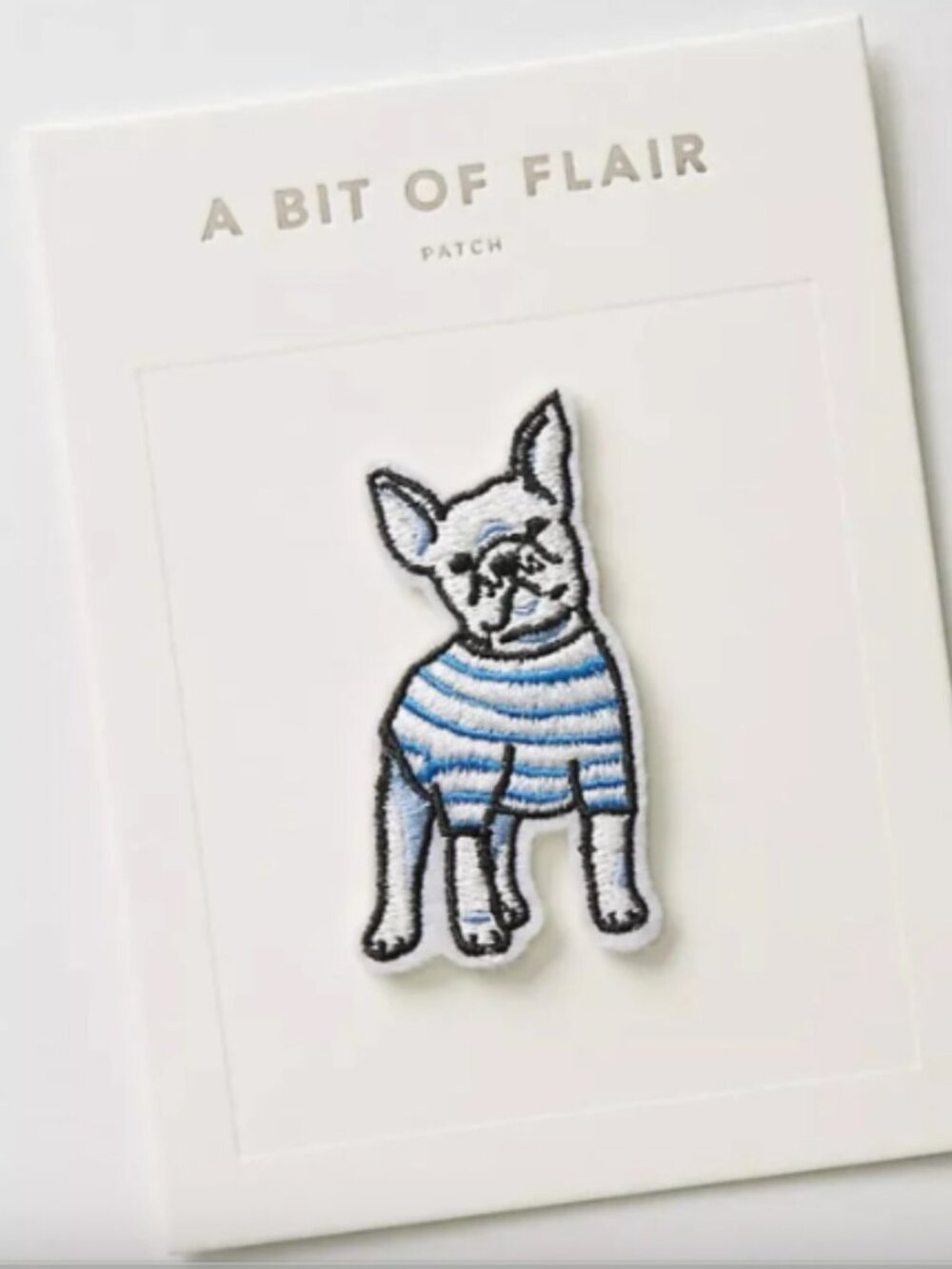 Anthropologie FRENCHIE Self-adhesive A Bit of Flair Patch Dog NEW